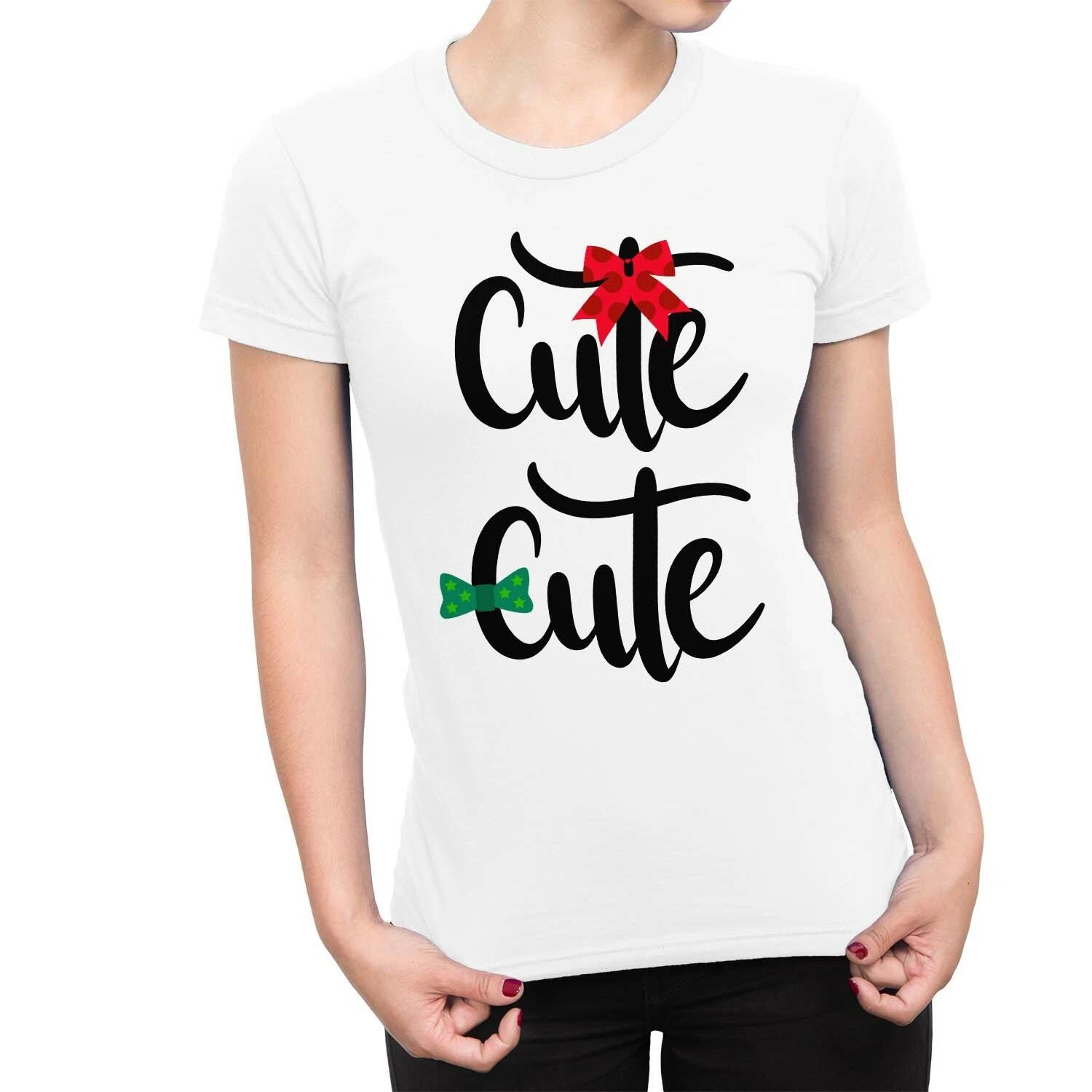 1Tee Womens Cute Cute Christmas T-Shirt L