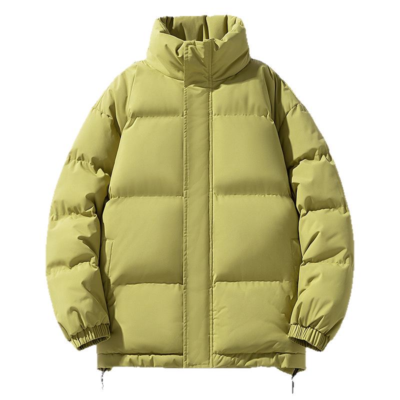 2026 Winter Stand-Up Collar Cotton-Padded Jacket: Trendy Men's Outdoor Loose Warm Coat