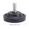 4pcs Black Furniture Leveling Feet M10 Thread Rubber Feet Bumpers  Noise Reduction