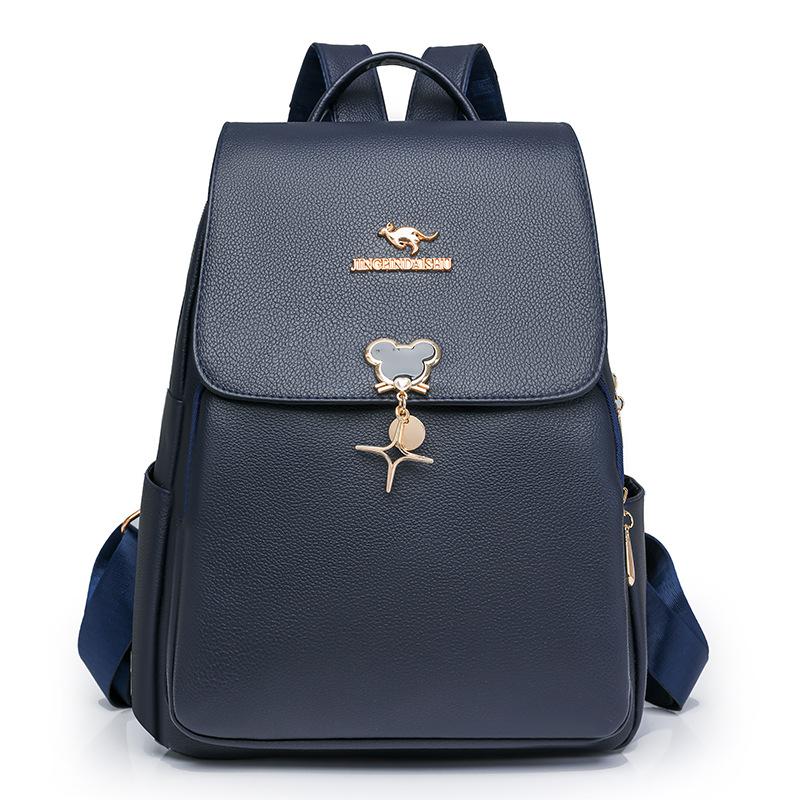 

Рюкзак для путешественников, женский, большой емкости, ретро-рюкзак, дорожная сумка для мам среднего возраста синий