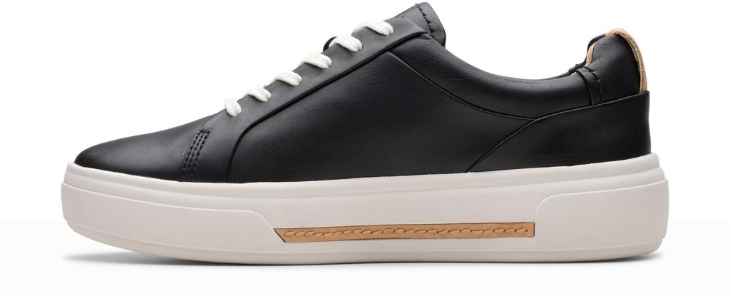 Clarks Womens Hollyhock Walk Sneakers In Black Leather