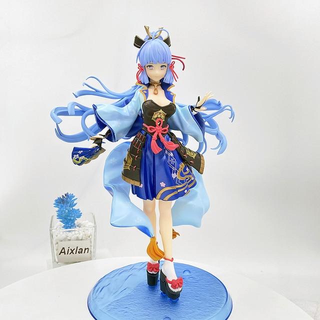 25cm Anime Genshin Impact Game Figure Kamisato Ayaka Pvc Action Figure Collection Model Doll Child Kid Gifts