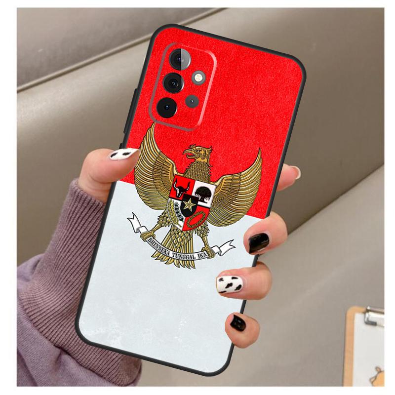 Indonesia Passport Flag Map Case For Samsung Galaxy A33 A13 A53 A34 A54 A14 A15 A16 A26 A36 A56 A12 A32 A52 A06 A35 A55