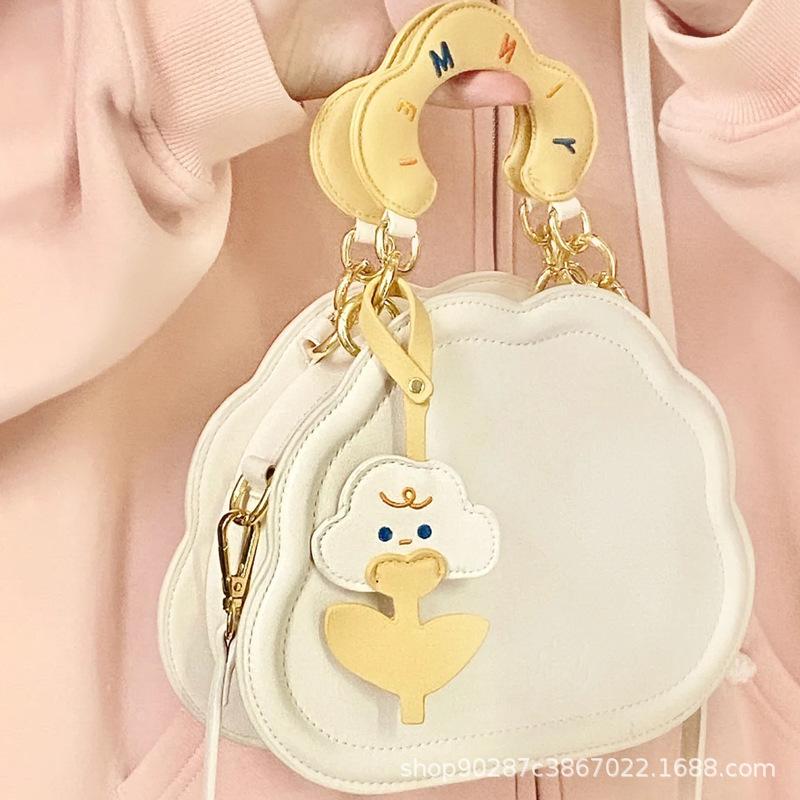 

Cream Cloud Bag Summer Portable Tote Bag Cute Shoulder Bag Crossbody Bag Women s Bag Versatile Commuter