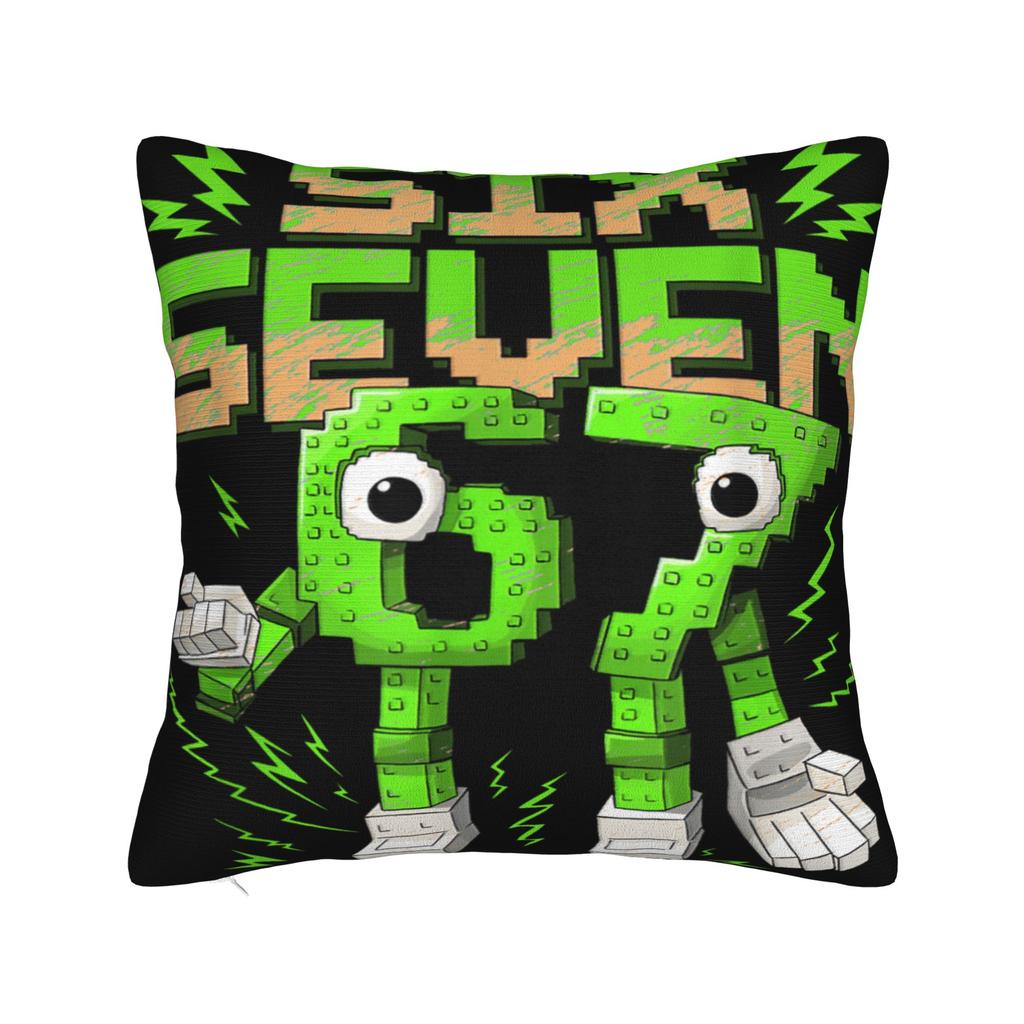 Funny 67 Six Seven Italian Brainrot 6 7 Meme Pillow Case  Design Pillow Cover Retro Trendy Pillowcases For Living Room Sofa
