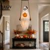 Halloween Party Supplies Lighted Ghost Swing with Glowing Pumpkin, Hanging Spooky Decor Realistic Scary Home Accents for Porch Yard, LED Floating