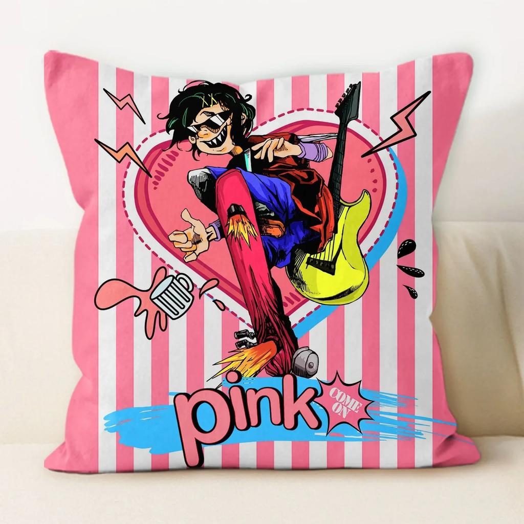 Drawing Graffiti Backrest Square Office Pillow Cover Funny Graffiti Pillow Home Sofa Cushion Cover