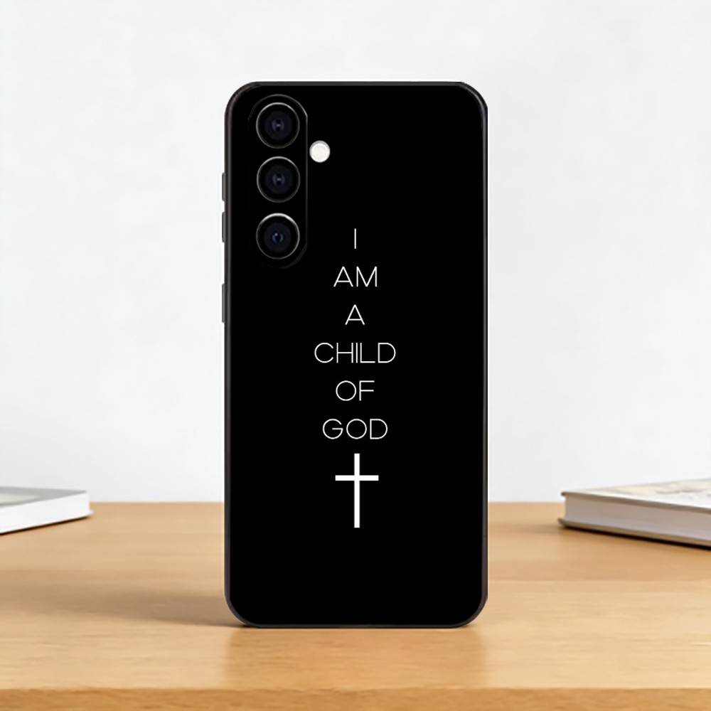 Bible Verse Christian Q-Quote Phone Case For Samsung Galaxy A73,A72,A71,A70,A53,A52,A51,Others Soft Black Cover