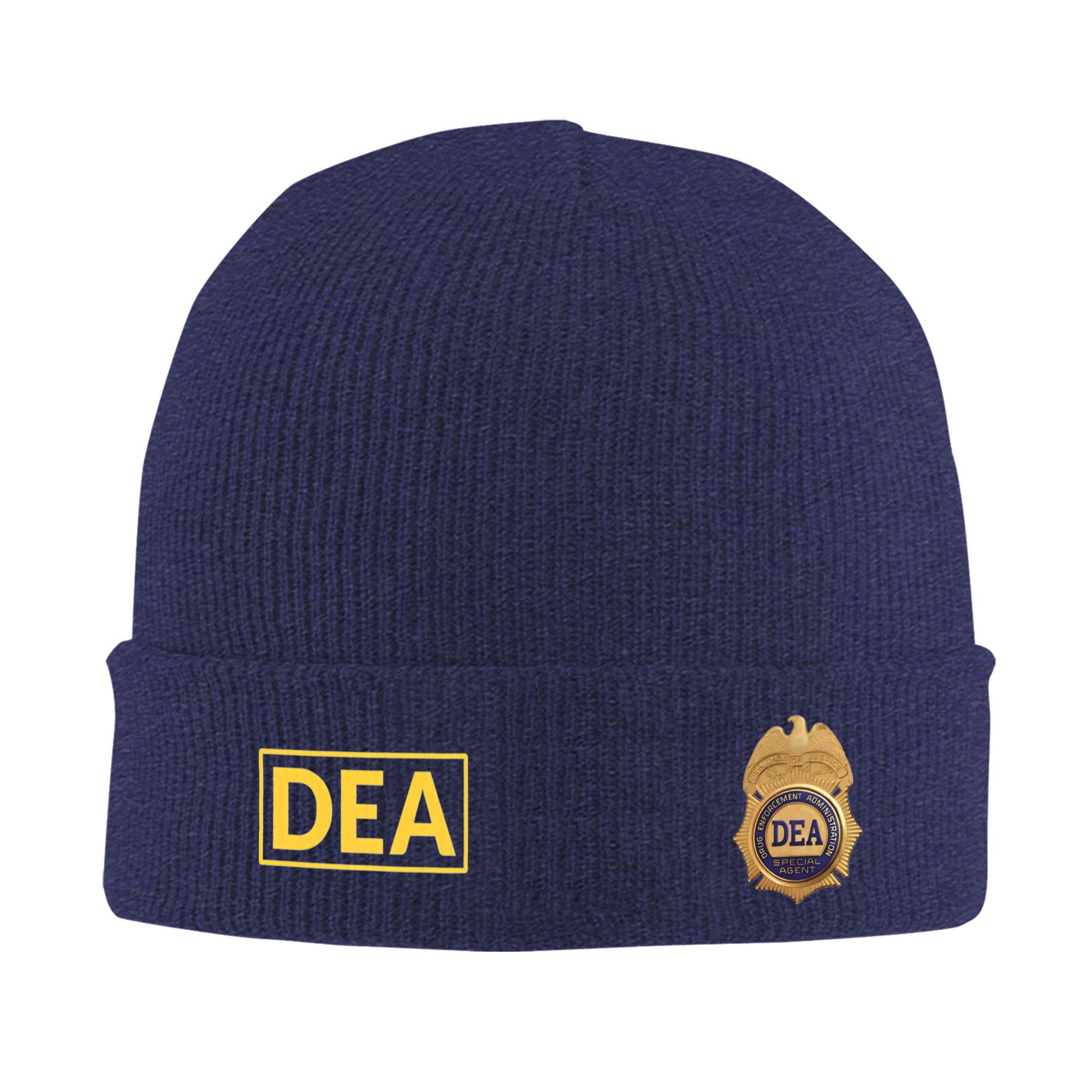 

DEA America Federal Interdiction Agency Knit Hat Beanie Winter Hat Warm Acrylic New Caps Unisex Unisex Gifts, One Size