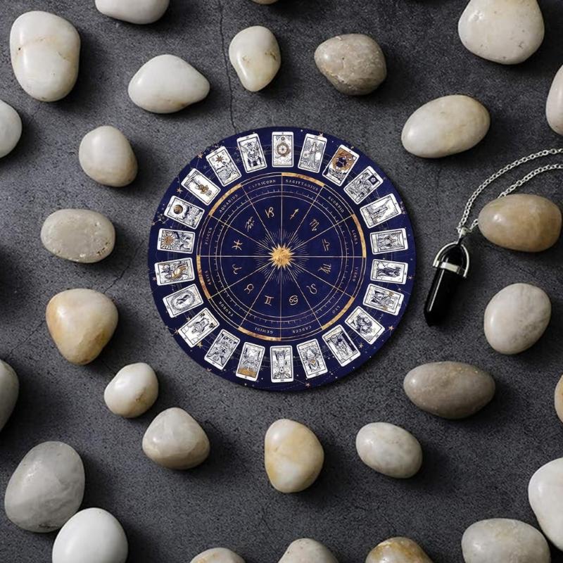 Pendel Divinations Matte Mauspad Tarotkarten Gummi Tischdecke Schreibtischdekoration Tarots Kartenmatte für Party Brettspiel