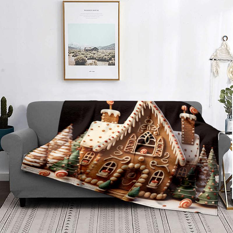 Home Decoration Plush Throw Sofa Blanket Bedspread Bed Fluffy Soft Blankets Decor Plaid Modern Halloween Merry Christmas Winter