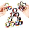 3pcs Finger Magnetic Rings Colorful Fidget Toy Set Adult Magnets Spinner Rings for Relieve Stress Anxiety Relief Therapy