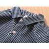Men's American Retro Stripe Denim Shirt - Trendy Long Sleeve Jacket for Spring & Autumn
