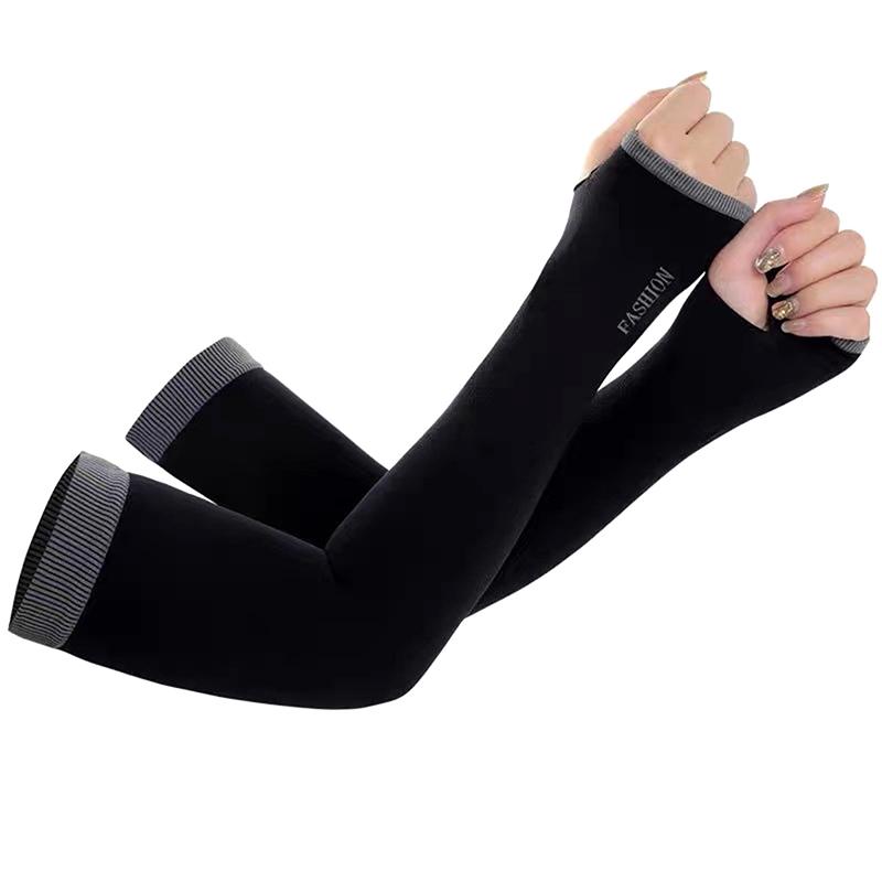 

1 пара рукавов для защиты от солнца с УФ-защитой, охлаждающие, из ледяного шелка, унисекс, для женщин и мужчин, для занятий спортом на открытом воздухе, для велоспорта, бега, езды, рыбалки