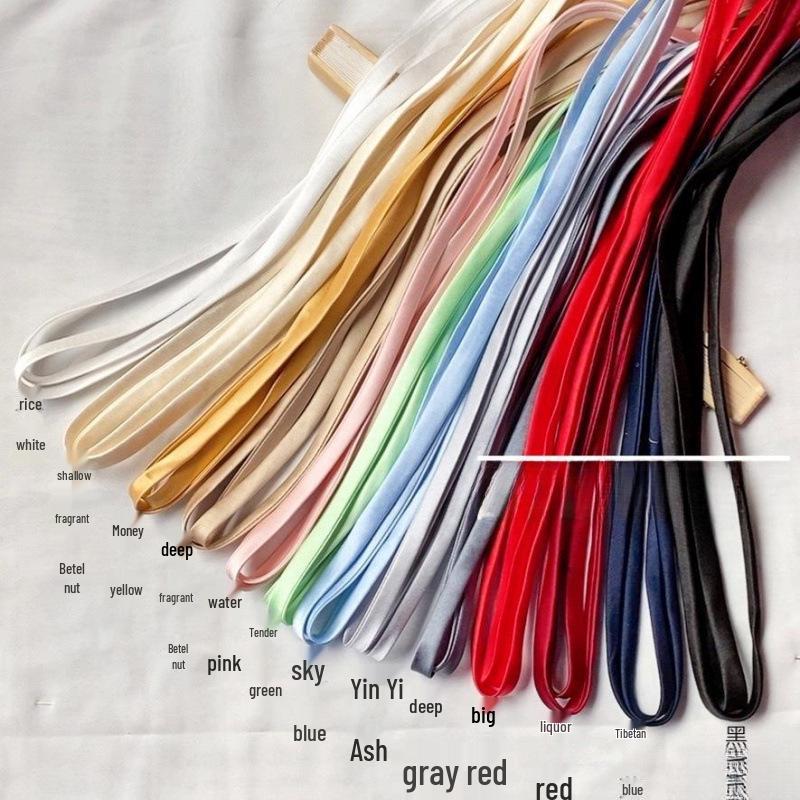 שמלת כלה מסאטן עם שרוכים, פפיון וסרט לשיער, עמידה ורב-תכליתית לכלה