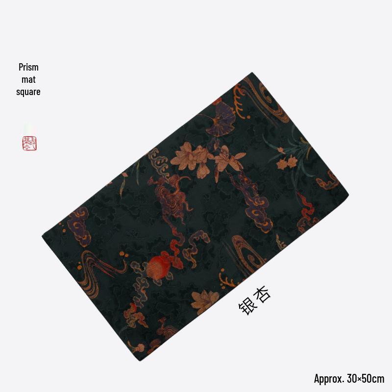 Tai Long Jin Ling Waterproof Square Tea Mat - Cotton Linen Zen Table Runner Approx: 30*50cm
