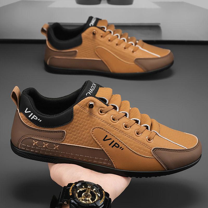 Doudou shoes men's new casual shoes soft sole comfortable PU men's shoes trendy fashion men's sports shoes