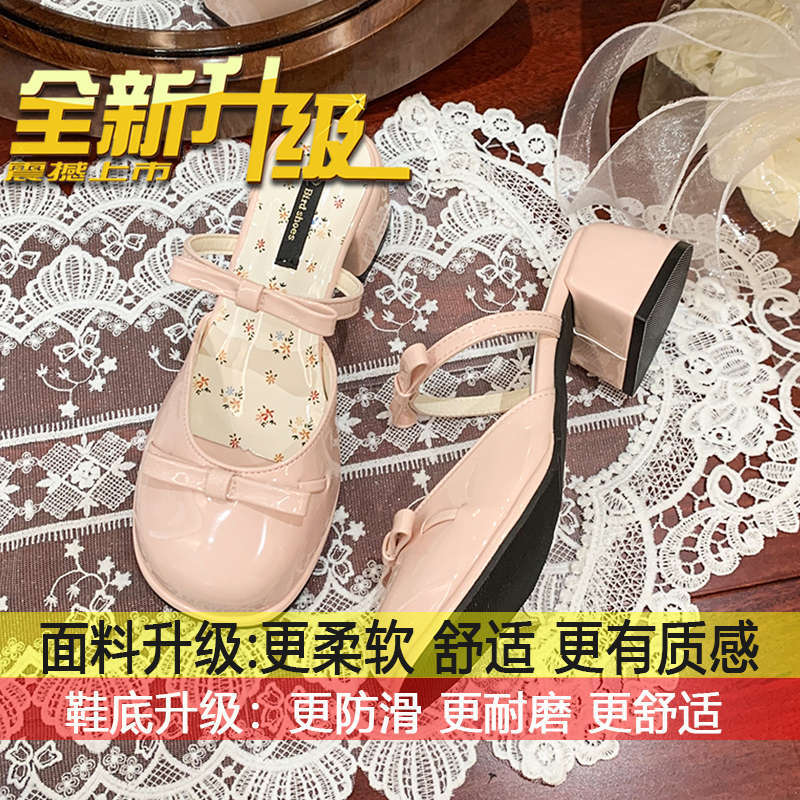 Fairy Style with Skirt, High-heeled Sandals, New French Bow Bag Head Cool Slippers In Summer 2025