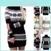 Cozy Long Sleeve Christmas Woman Turtleneck Sweater Dress For Winter Warmth