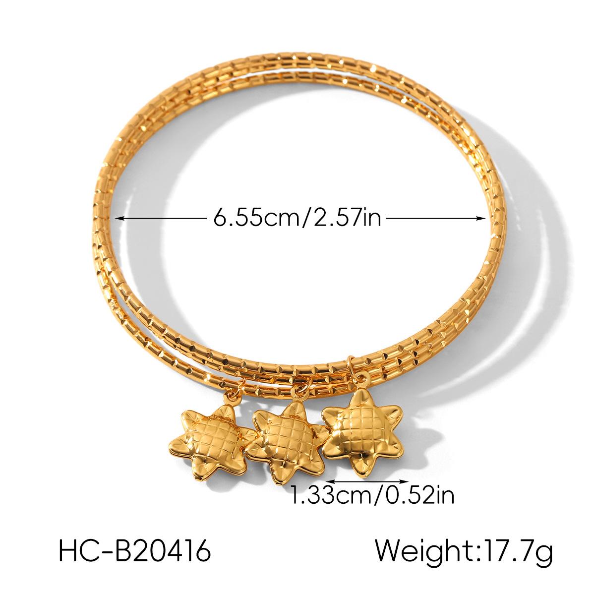 

New 18K Gold Three-Piece Set Sunflower Dolphin Pendant Bracelet for Women, Fashionable and High-End