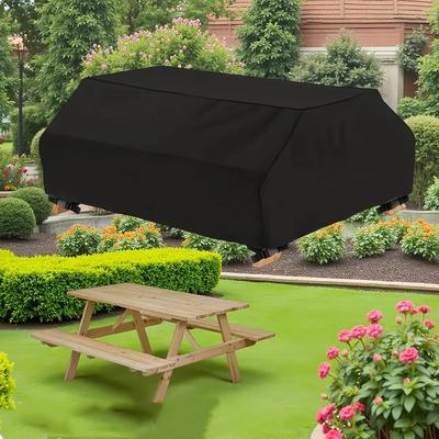 Heavy-Duty Oxford Fabric Outdoor Furniture Cover - All-Weather Heavy Rain/Snow Table & Chair Protector with Adjustable