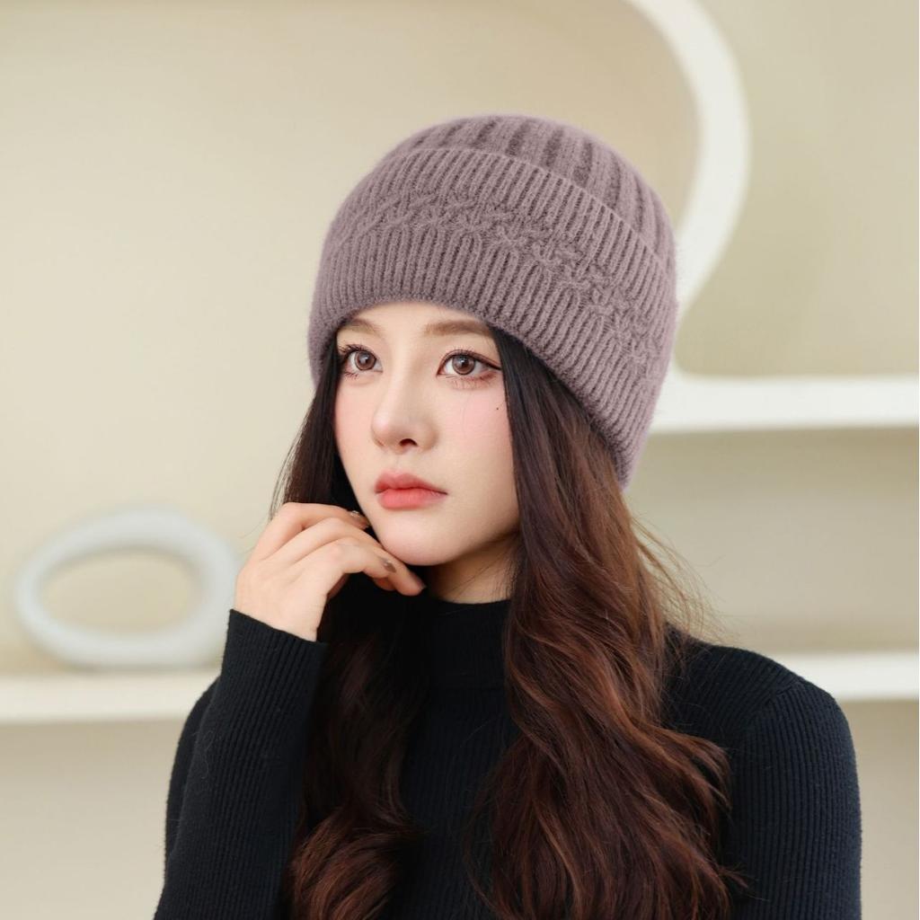 People Knitted Hat Women Winter Mother Hat Winter Double Thickened Warm Grandma Wool Hat Ear Protection Hat