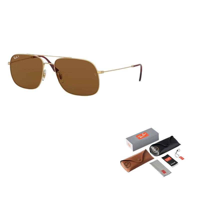 

Солнцезащитные очки RayBan Metal Rubber Aviator Унисекс Золотые F золотой