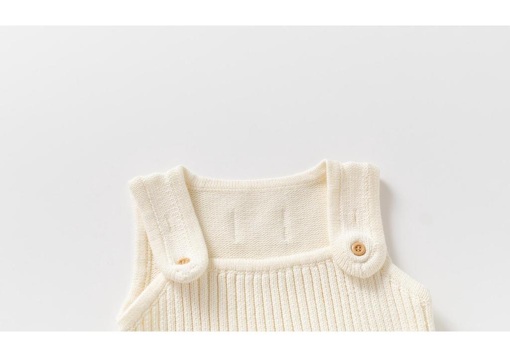 2025 Autumn/Winter Unisex Baby Wool Knit Dark Grey Overalls Jumpsuit