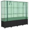 Vidaxl Raised Planter With Greenhouse, Rattan Look, 160X40X153 Cm