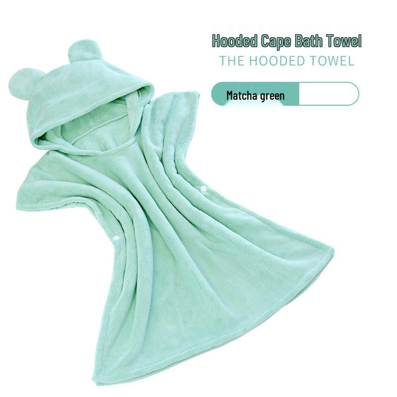 

Card Companion Children s Super Soft Hooded Bath Towel & Coral Fleece Bathrobe 55x60 cm зелёный