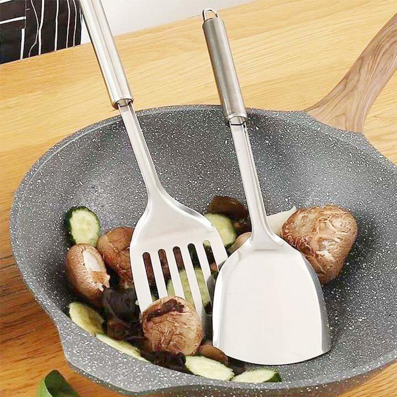Stainless Steel Kitchen Cooking Shovel Household Leak Shovel Hotel Supplies Kitchen Outdoor Camping Tool Set