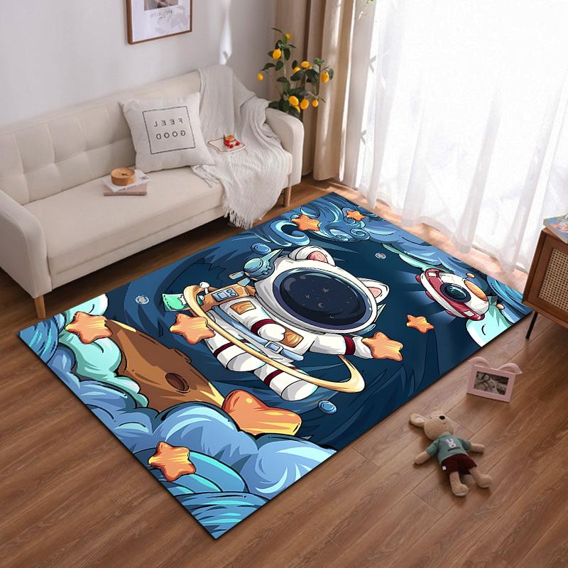 

Cute Cat Astronaut in Space with Colorful Stars and Clouds Suitable for use as an anti-slip game mat for living room and bedroom sofas 40x60cm( 15x23in )