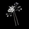 1 Piece Satin Flower Pearl Crystal Hairpin, Forest Fairy Style, Suitable for Bridal Look / Daily Updos / Party Wear