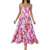 Women's Fashion Sexy Solid Color Sleeveless Strap Dress Women's Dress Long Dress