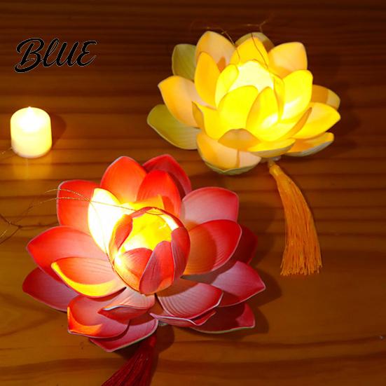 Outdoor Celebration Lighting DIY Lotus Lantern Craft Kit Handmade Flower Paper with LED Party Supplies for Celebrations Light Vintage Decorative