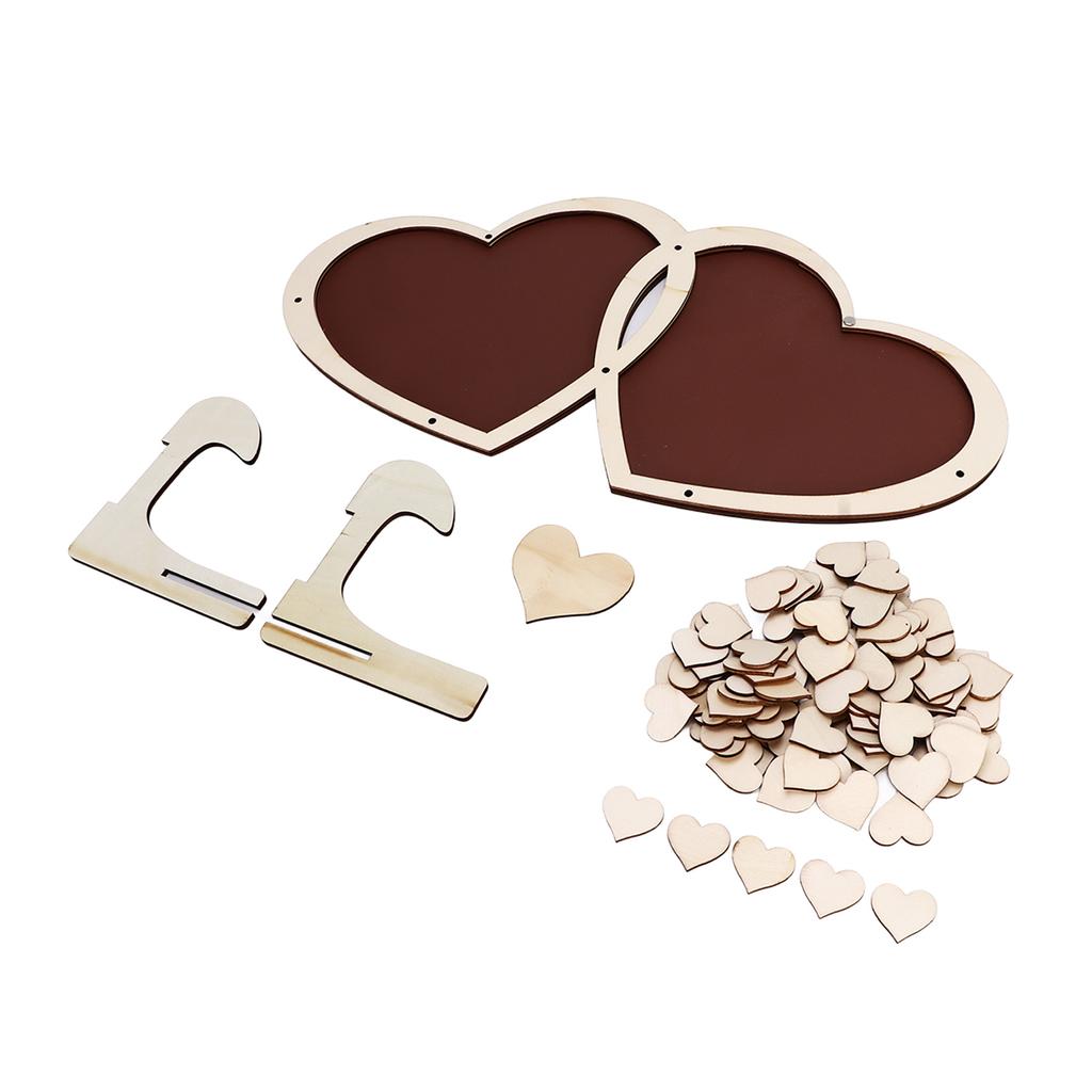 Gästebuch Herzform Holz Rustikal Eleganter Stil Attraktive Dekorative Hochzeitsartikel für