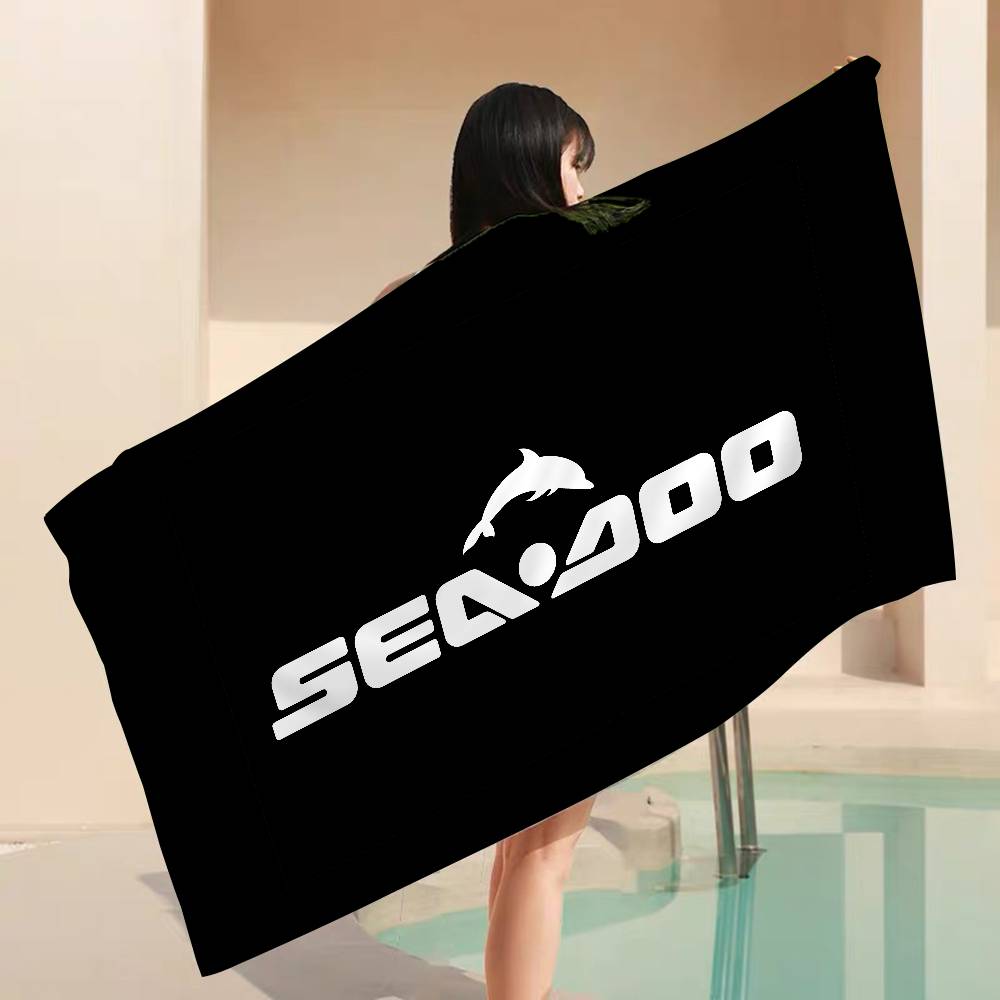 S-Sea D-Doo Seadoo Microvezel Deken Sneldrogende Strandlakens Oversized Bedrukking Super Absorberend Zwembad Deken Cotton 30x60cm