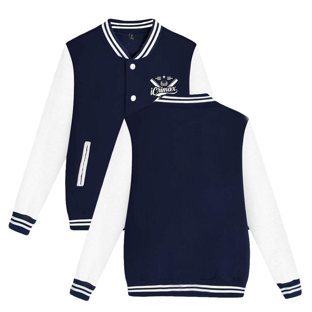 

Модна бейсбольна куртка Icrimax Чоловіки Жінки Хіп-хоп Harajuku Куртки Вуличний одяг Діти Хлопчики Дівчата Вільні студентські пальта XS темно-синього кольору