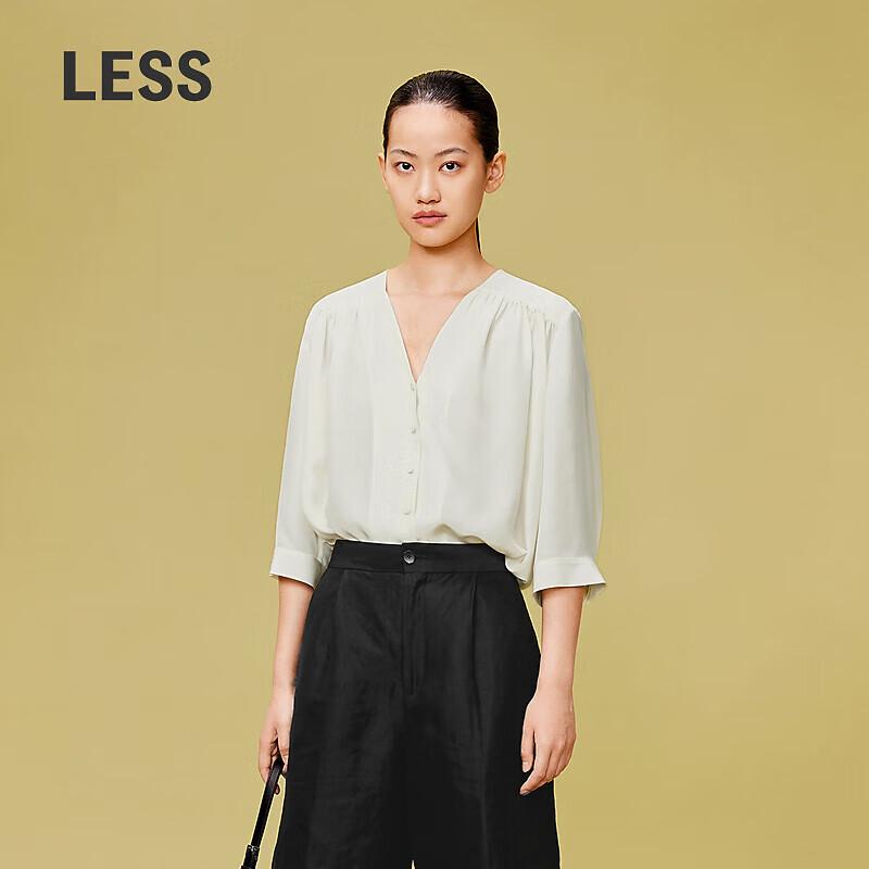 

LESS 2024 Summer Casual Mulberry Silk Shirt M