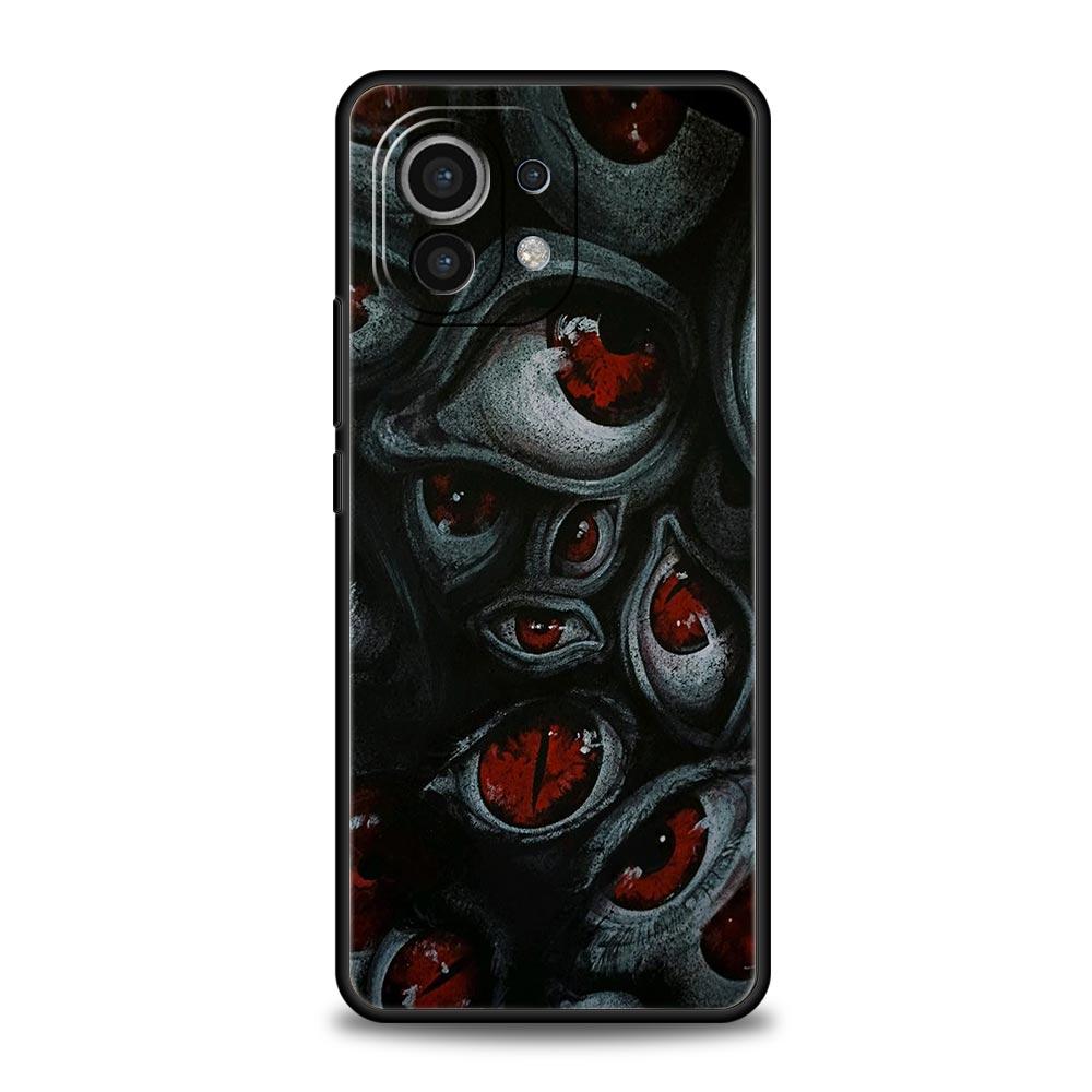 Spooky Scary Red Eye Phone Case Cover for Xiaomi Mi 17 Pro Max 15 14 13 12 11 Ultra 15T 14T 13T 12T 11T Pro Lite Soft TPU Shell