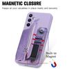 Cartera de Cuero con Cremallera, Ranuras para Tarjetas y Soporte para Teléfono Anti-caída para Samsung Galaxy S24 Ultra S23 FE S22 Plus A15 A25 A35 A55
