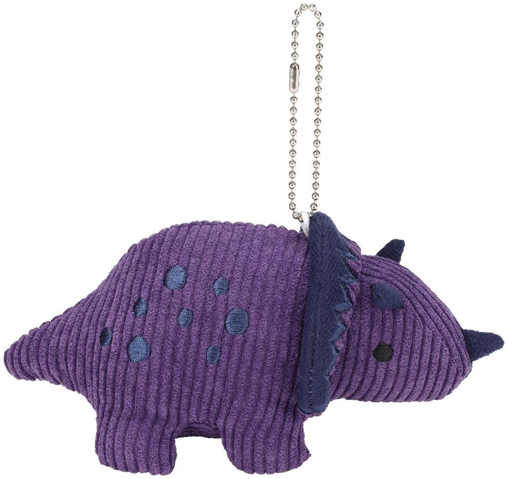 Skater Triceratops Dinosaur Plush Mascot Keychain Ball Chain ZNKH1-A