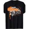 European Sizes Men'S I'M Bleeding Black And Orange Graphic T-Shirt - Retro Blood Drip Design with Orange & Black Team Colors, Glossy Finish