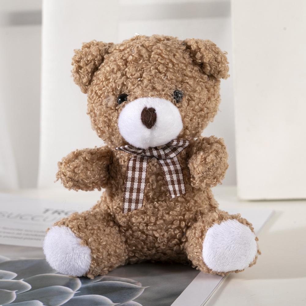 Adorable Di Xiong Bear Plush Keychain Pendant - Cute Miniature Toy Accessory for Bags