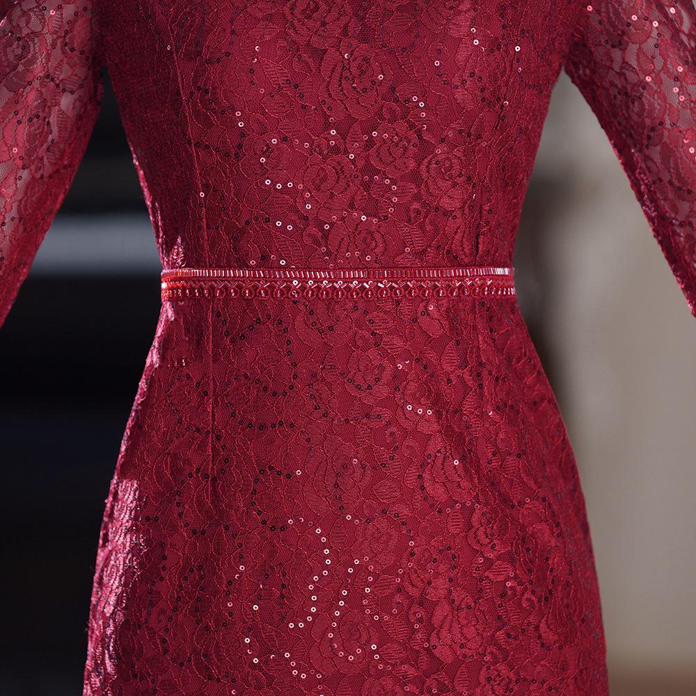 2025 High-End Mother's Wedding Banquet Dress: Fashionable Toasting Gown and Modified Cheongsam