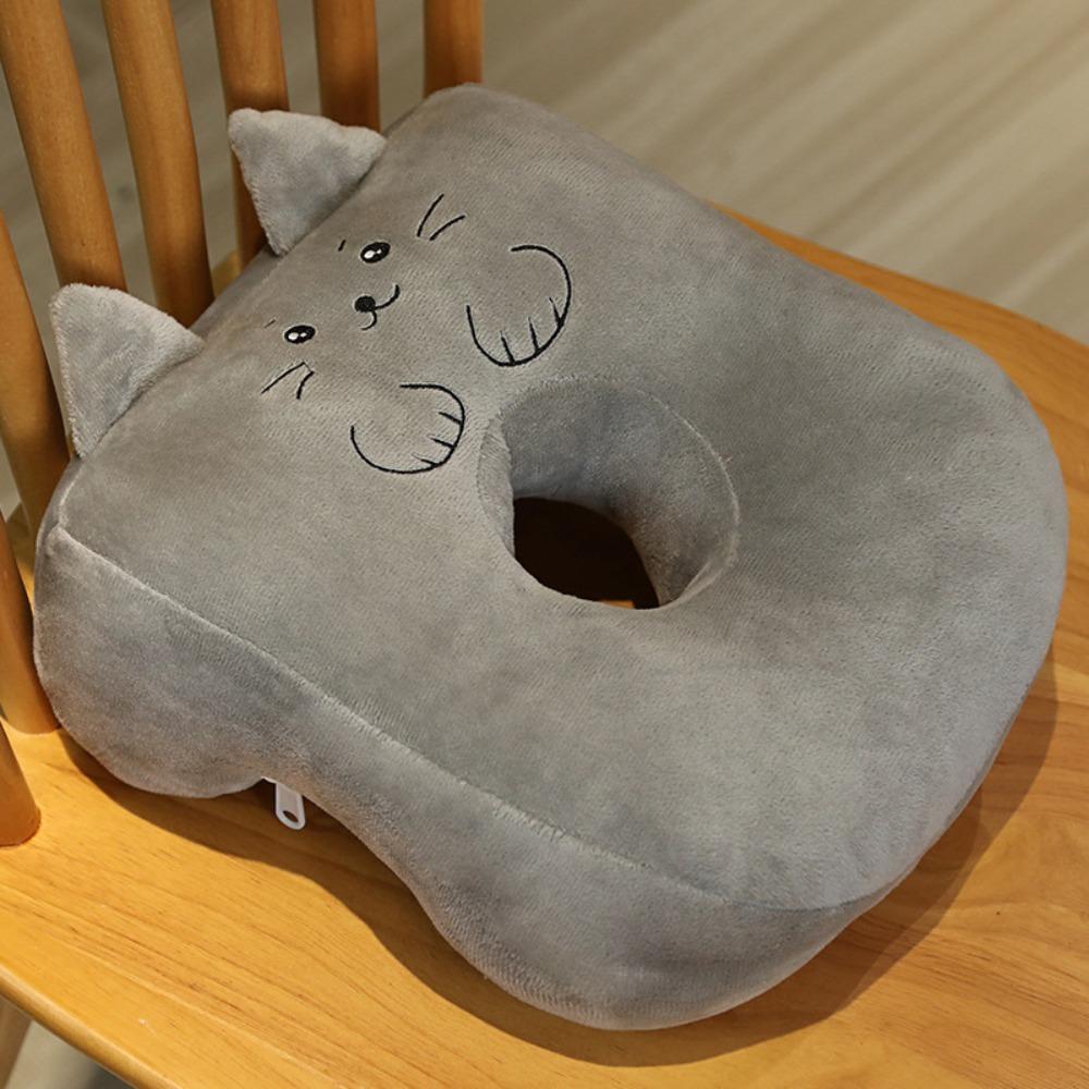Hollow Hole Plush Nap Pillow Cartoon Neck Support Nap Accessories Sleeping Pillow Students