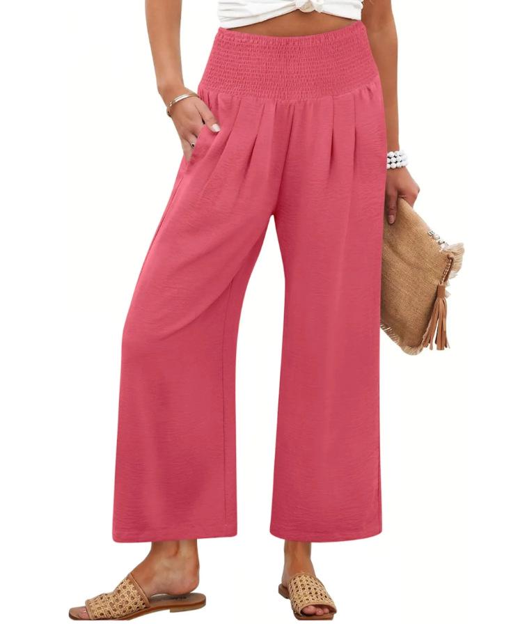 

Женские брюки с высокой талией прямого кроя однотонные весна/осень 2025 S