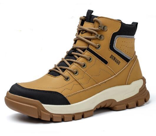Fashion High top labor protection shoes anti-smashing and anti-piercing work shoes steel head wear-resistant safety Combat boots D118