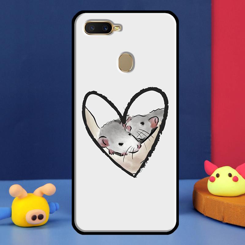Mouse Rat Case For Oppo A91 A5 A9 A16 A76 A96 A58 A78 A98 A52 A72 A74 A94 A54 S A57 A77 A15 A17 Cover