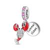 New Copper Red Christmas New Year Animal Love Flower Pendant Beads Fit Original Bracelets Necklaces Jewelry Gifts